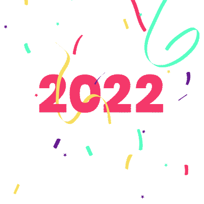 animated new year 2022 confetti illustration gif