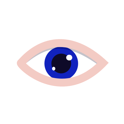 Blinking eye animated clip art illustration