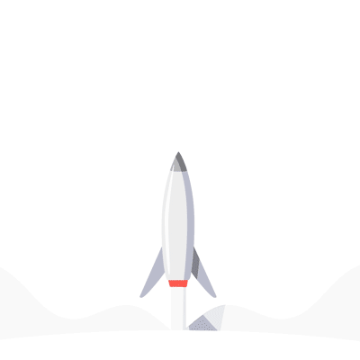 Rocket launch illustration animated gif