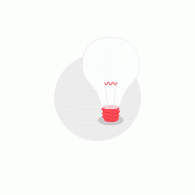Light bulb turning on clipart icon illiustration