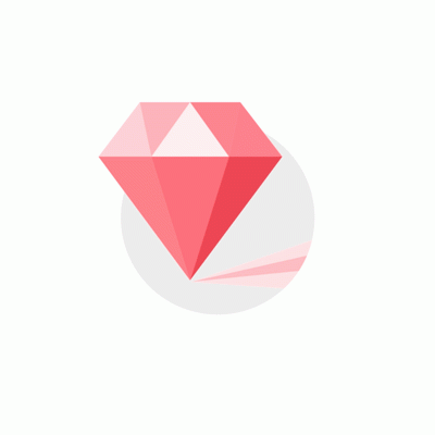Rotating gem stone, diamond, jewel icon illiustration clipart