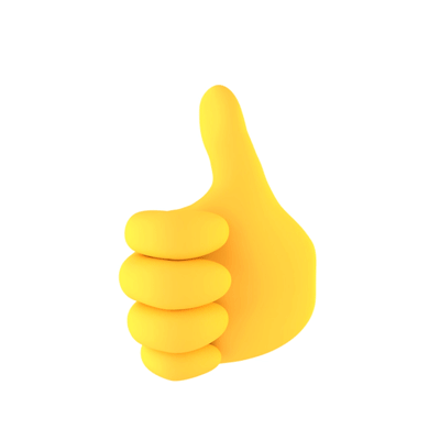 Thumbs up 3d emoji