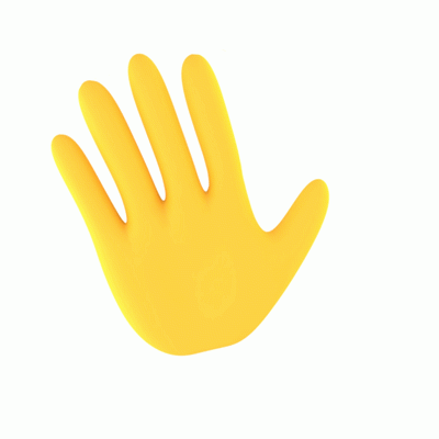 Waving hand 3d emoji