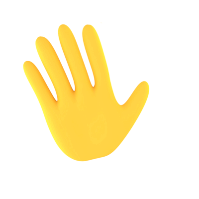 Waving hand 3d emoji