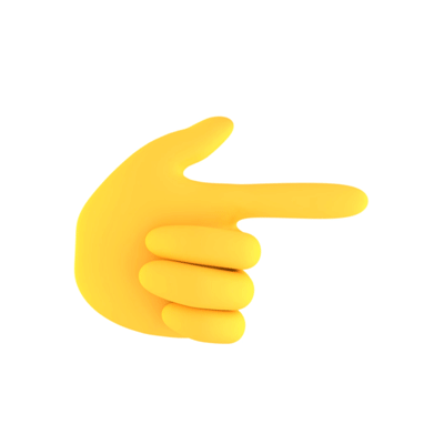 3d emoji hand pointing right