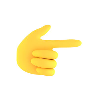 Pointing Right ? 3D Emoji Free PNG