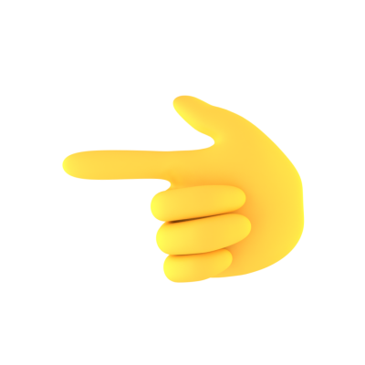 Pointing Left 3D Emoji Free PNG