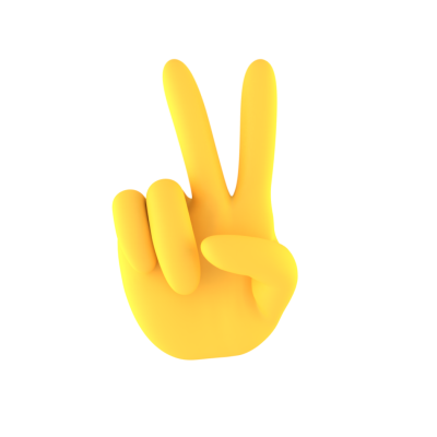 Peace ✌ 3D Emoji Free PNG