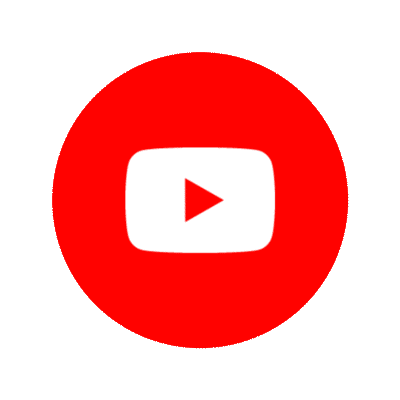 Animated YouTube Icon Round with transparent background