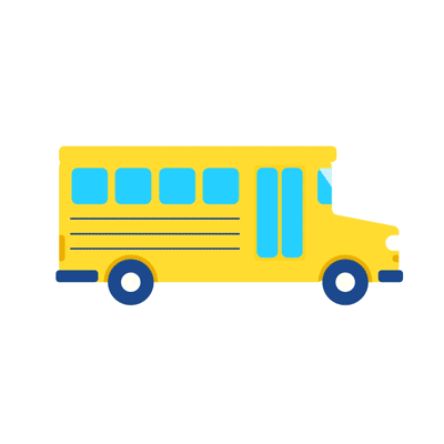 Animated school bus illustration cartoon clipart