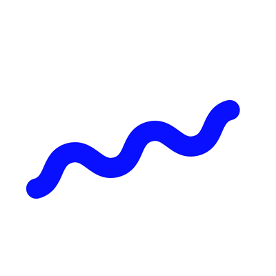 Animated sine wave, snake shape moving up.