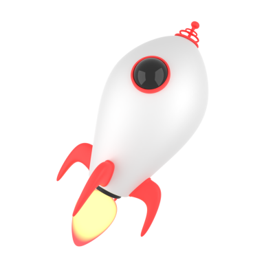Rocket Emoji Sticker with transparent background