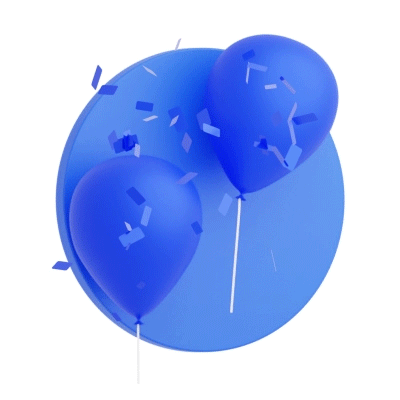 3d balloons gif icon