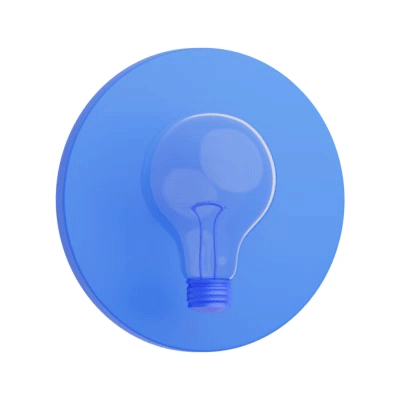 Light bulb 3D Icon gif