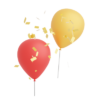 🎈 Confetti Balloons - Royalty-Free GIF - Animated Sticker - Free PNG ...