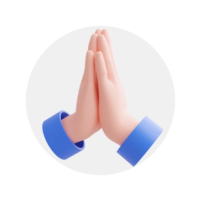 🙏 Folded Hands 3D - Royalty-Free GIF - Animated Sticker - Free PNG -  Animated Icon