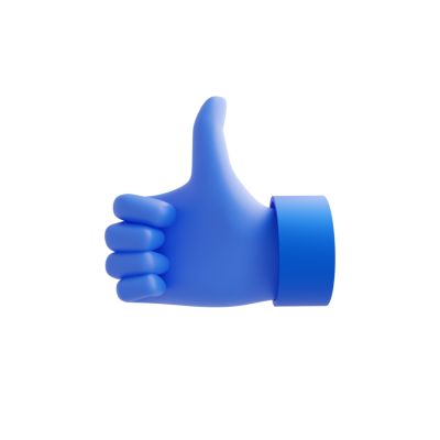 Blue Like Icon 3D png