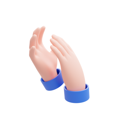 3D clapping hands