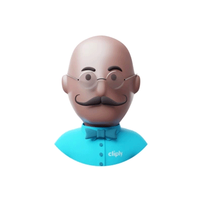 Bald man with moustache gif avatar