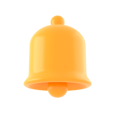 Animated Notification bell 3d