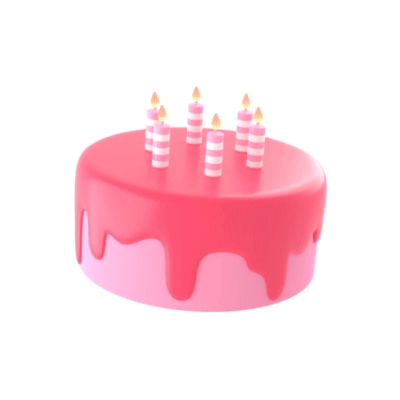 3d birthday cake emoji gif