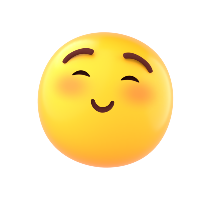 cute smiling emoji with blush