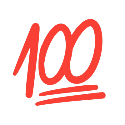 100 hundred points emoji