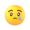 😢 Sad Emoji with Tear - Royalty-Free GIF - Animated Sticker - Free PNG ...