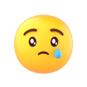 😥 Sad Emoji with Tear - Royalty-Free GIF - Animated Sticker - Free PNG