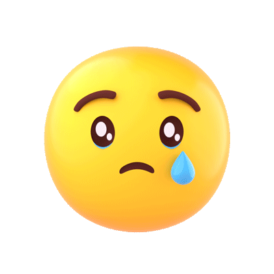 Sad emoji with tear gif