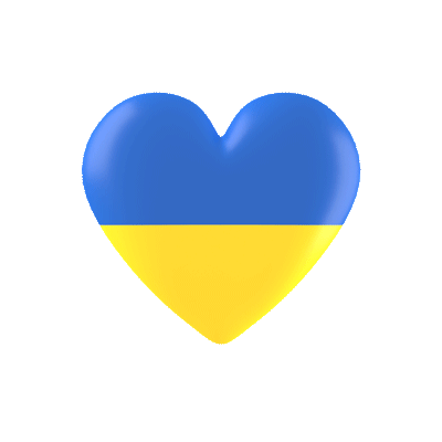 Ukraine flag heart shaped gif